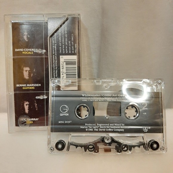 Whitesnake Come An' Get It Cassette Tape Metal Hard Rock 1981 Geffen READ - Picture 2 of 15
